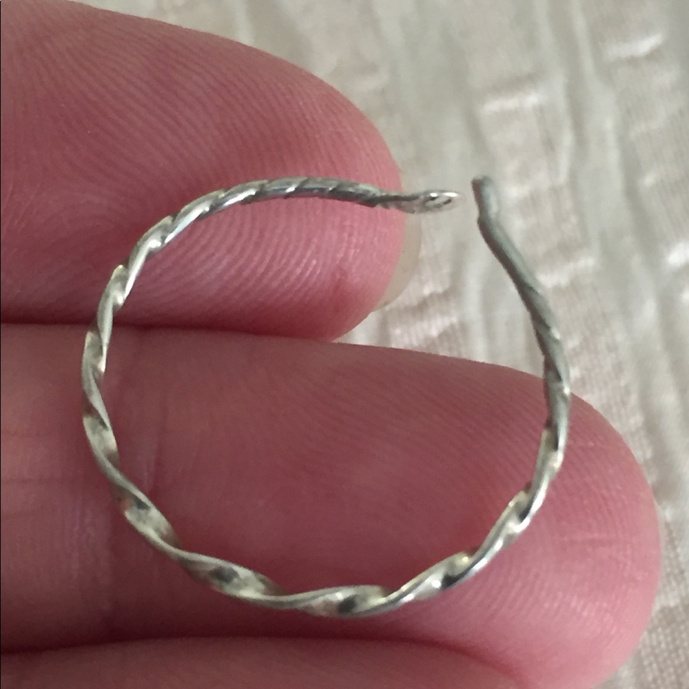 Sterling silver wire hoops